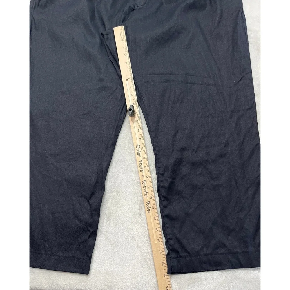 Tommy Bahama Boracay Pants Mens 3XL Big Blue Linen Blend Elastic Waist Trouser